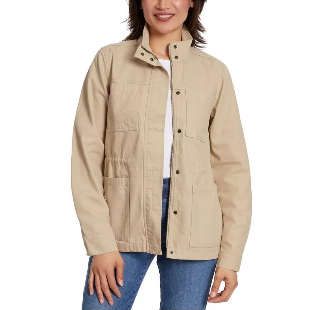 Vintage America Women's Adjustable Waist Utility Jacket, Tan, Size XXL NWT